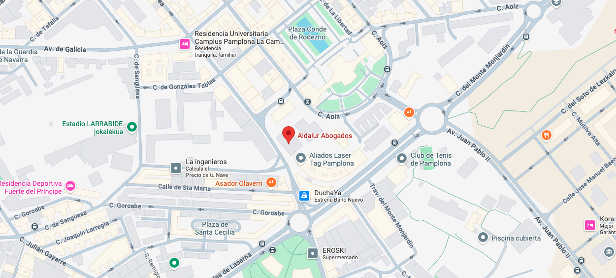 mapa Aldalur Abogados